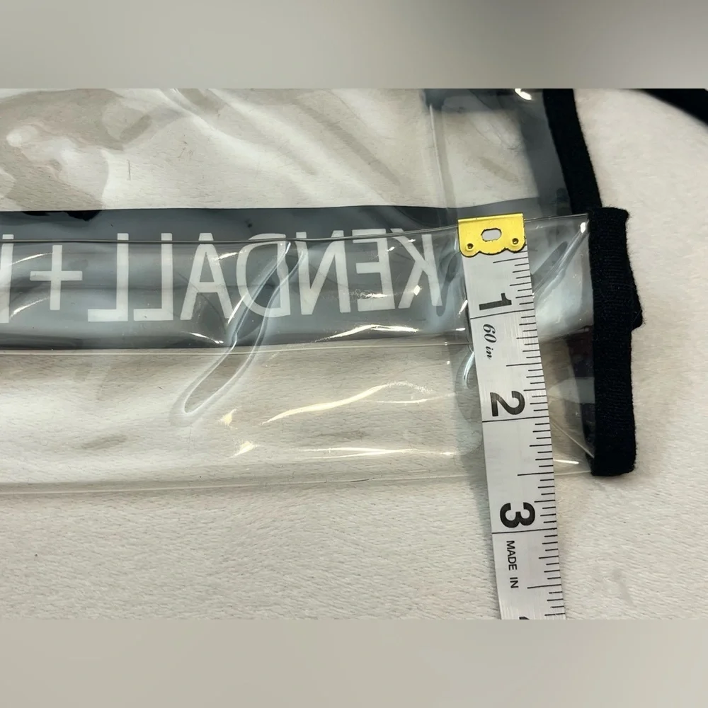 Kendall & Kylie Transparent Cosmetics Bag with Black Accents and Zipper - Picture 10 of 10